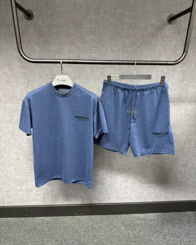 Essentials Fear Of God Navy Blue Summer Set