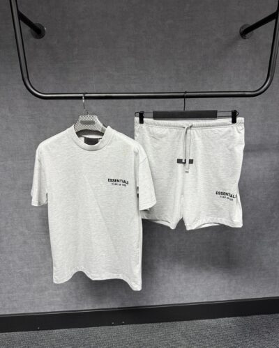 Essentials Fear Of God Light Oatmeal Summer Set Grijs
