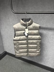 Prada Grey Puffer Full Zipper Quilted Jacket DUBBELZIJDIG