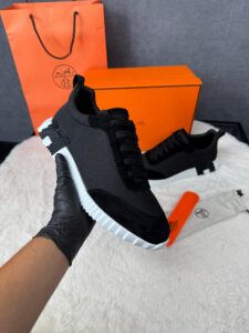 Hermes Bouncing Sneakers Black Ribbels