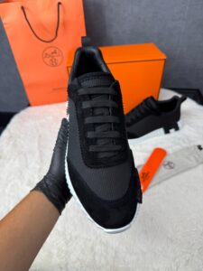 Hermes Bouncing Sneakers Black Ribbels - Afbeelding 4
