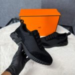 Hermes Bouncing Sneakers Black on Black Ribbels