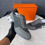 Hermes Bouncing Sneakers Grey Suede