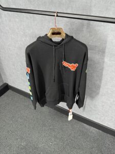 Off-White Black Hoody Orange Logo
