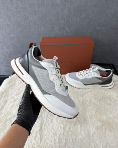 Loro Piana Walk-In Sneakers Grey White