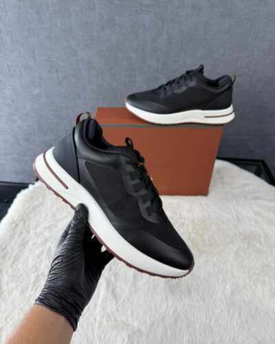 Loro Piana Walk-in Sneakers Black Leather #xadv