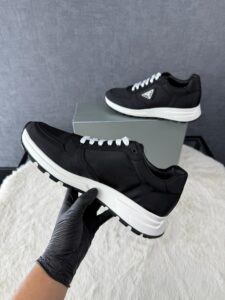 Prada Black/White Sneakers - Afbeelding 3