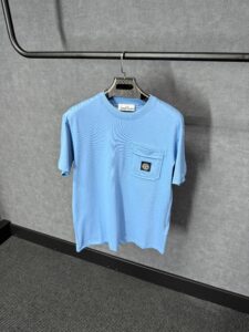 Stone Island Blue Pocket Logo T-Shirt