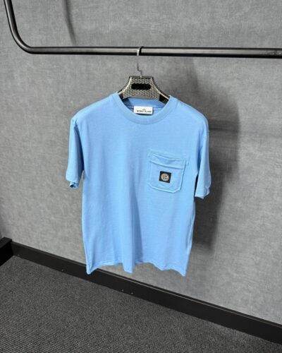 Stone Island Blue Pocket Logo T-Shirt