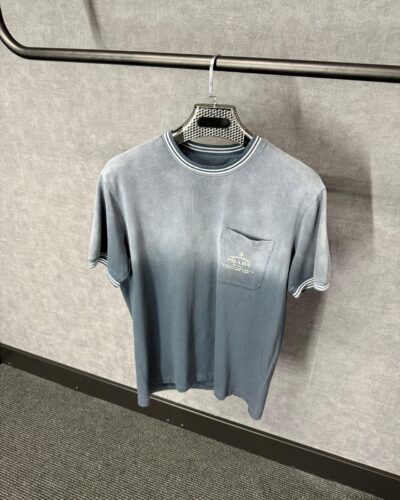 Prada Navy T-Shirt Pocket Logo