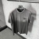 Prada Grey Black T-Shirt Pocket Logo