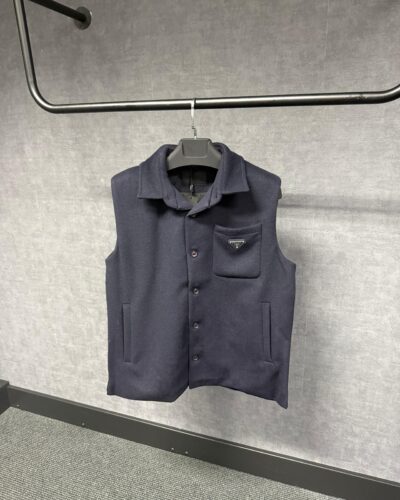 Prada Dark Blue Pocket Vest