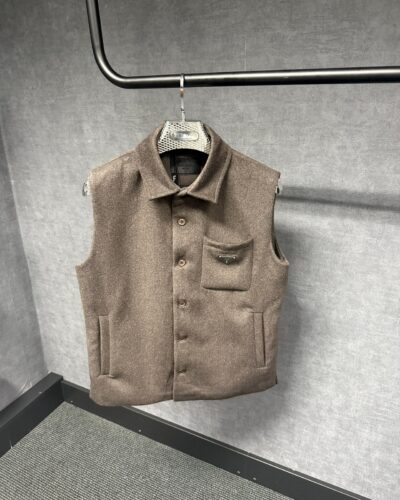Prada Dark Brown Pocket Vest