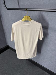 Moncler Beige T-Shirt Simpel Logo - Afbeelding 3