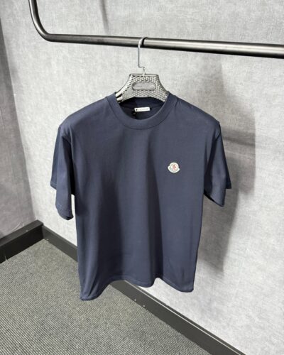 Moncler Dark Blue T-Shirt Simpel Logo