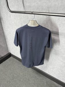 Moncler Dark Blue T-Shirt Simpel Logo - Afbeelding 3