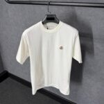 Moncler White T-Shirt Simpel Logo