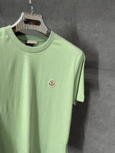 Moncler Mint Green T-Shirt Simpel Logo - Afbeelding 2