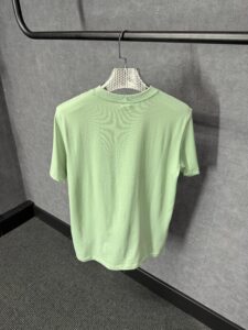 Moncler Mint Green T-Shirt Simpel Logo - Afbeelding 3