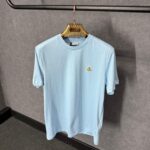 Moncler Light Blue T-Shirt Simpel Logo