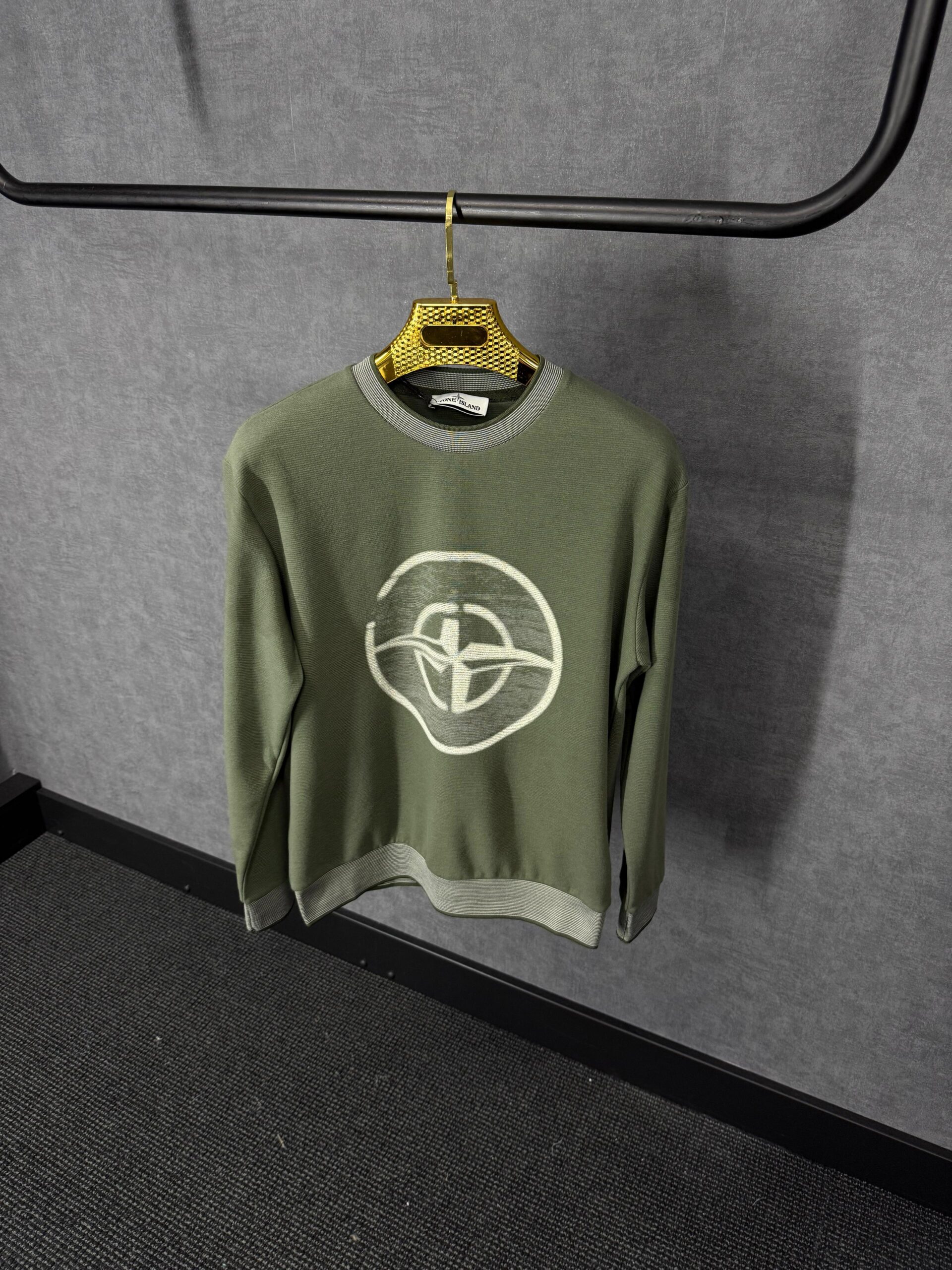 Stone Island Sweater Groen Rand - Afbeelding 1