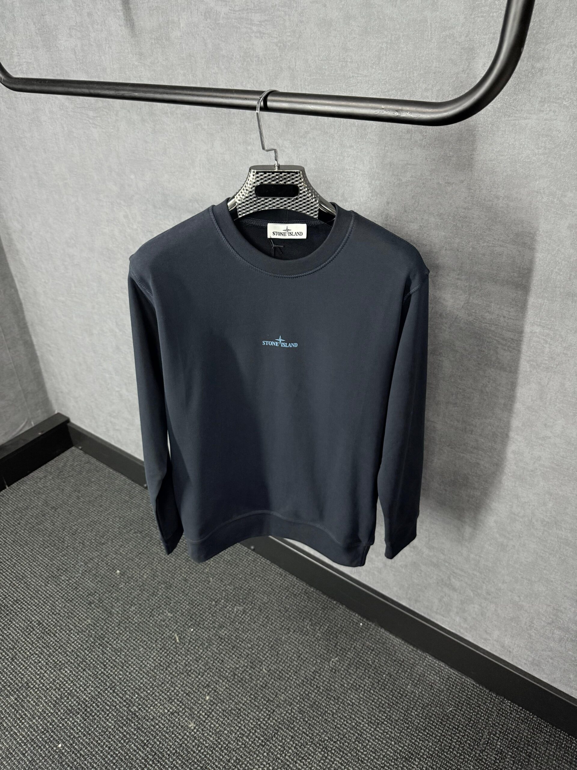 Stone Island Mid Logo Sweater Blue - Afbeelding 1
