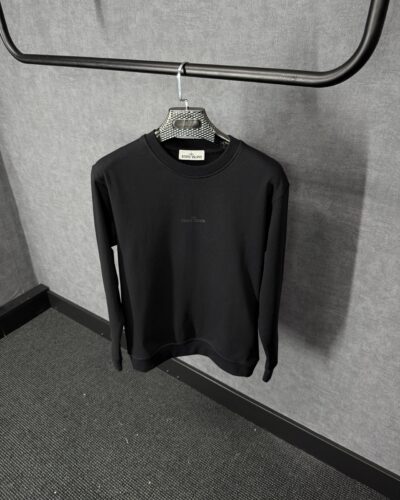 Stone Island Mid Logo Sweater Black