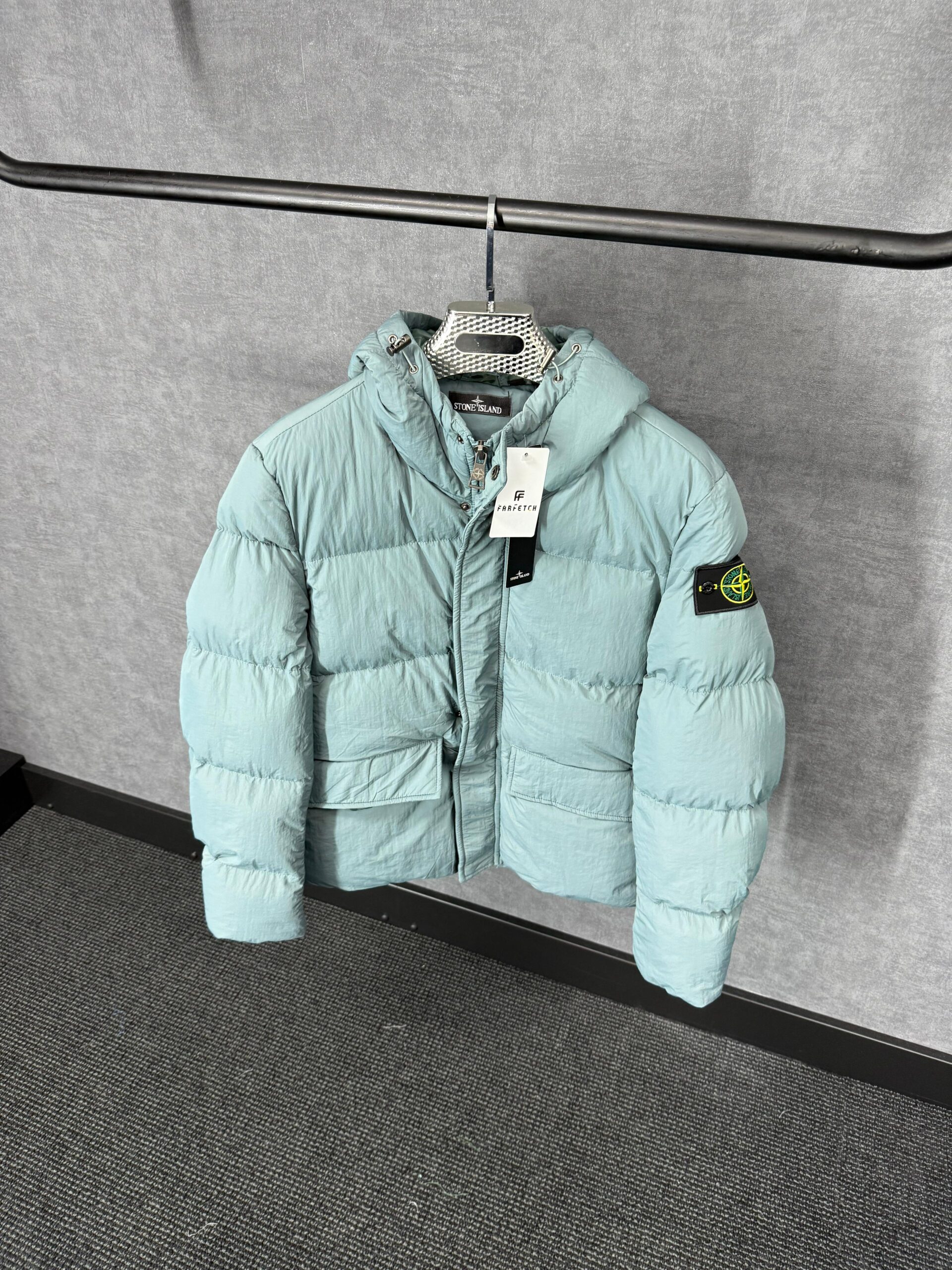 Stone Island Turqoise Winterjas - Afbeelding 1