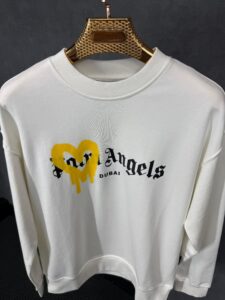 Palm Angels White Sweater Yellow Heart - Afbeelding 2