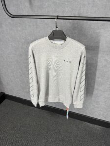 Off-White Grey Sweater Arm Logo