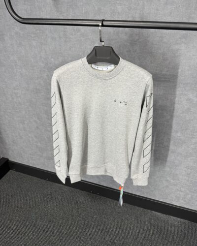 Off-White Grey Sweater Arm Logo