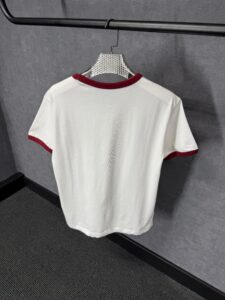 Gucci Witte T-Shirt Rode Kraag - Afbeelding 3