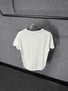 Moncler Wit T-Shirt V-Hals - Afbeelding 3