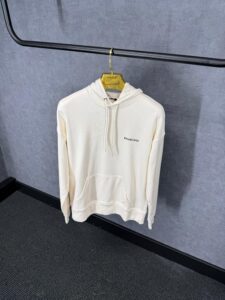 Balenciaga Beige Hoody Black Text