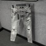 Amiri Grey Jeans Ribbels