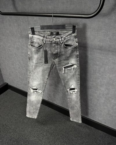 Amiri Grey Jeans Ribbels