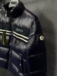 Gucci GG Canvas Puffer Dons Jacket Dark Blue High Quality - Afbeelding 2