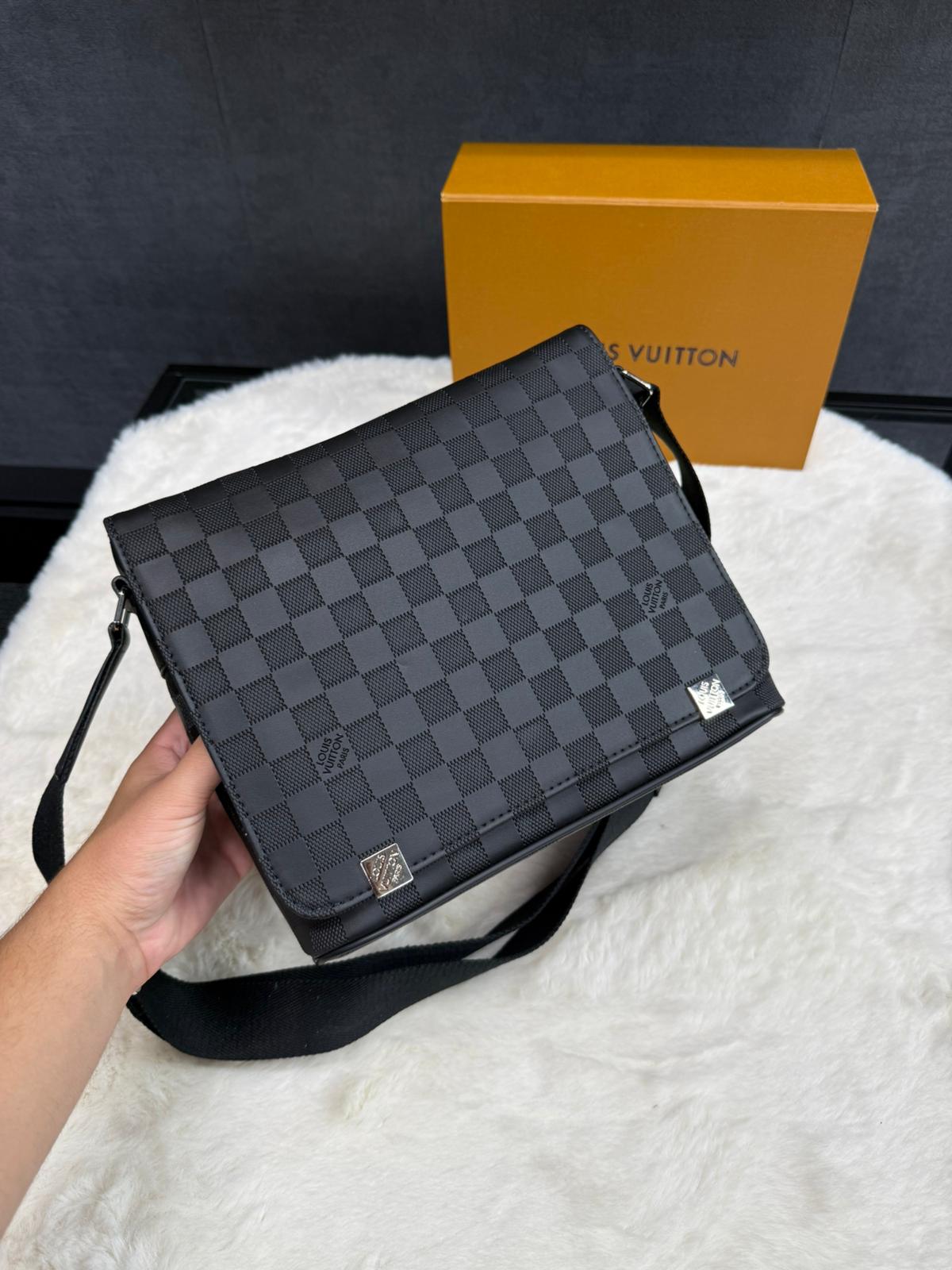 Louis Vuitton Trio Bag Black on Black Silver Blokjes - Afbeelding 1