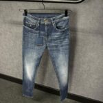 Louis Vuitton Blue Jeans Green Dark Green Suede Label