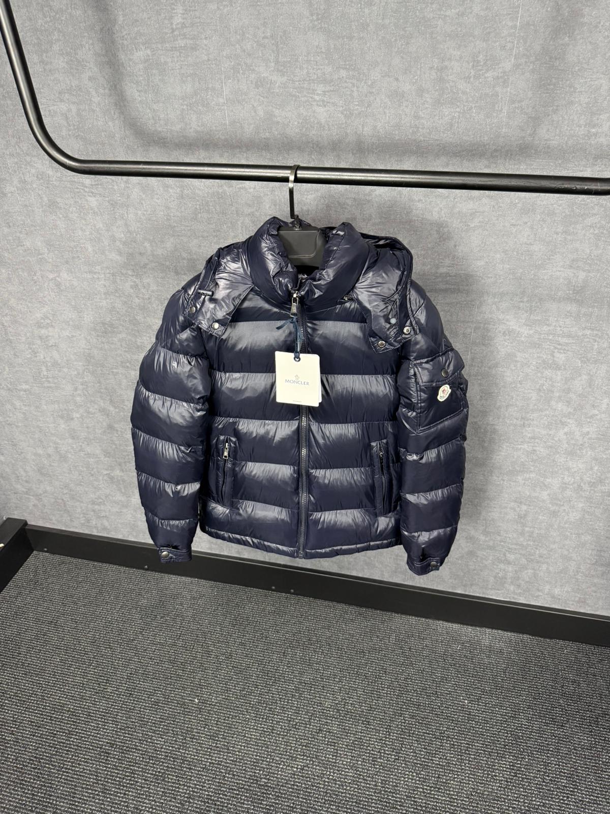 Moncler Maya Dark Blue Winter Jacket + NFC LOGO - Afbeelding 1