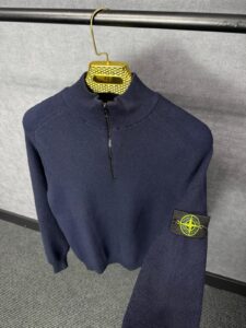Stone Island Trui, Met Rits Blauw - Afbeelding 2