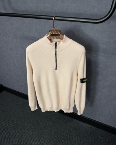 Stone Island Trui, Met Rits Beige