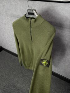 Stone Island Trui, Met Rits Groen - Afbeelding 2