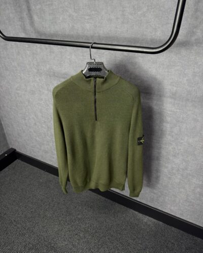 Stone Island Trui, Met Rits Groen