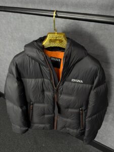 Zegna Ermenegildo Cirruslite Down Hooded Jacket Black High Quality - Afbeelding 2