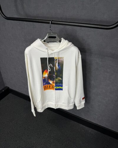 Heron Preston Hoodie White, Double Zwaan