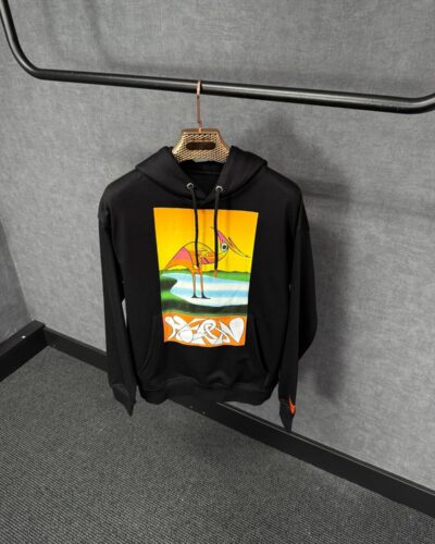 Heron Preston Hoodie Black, Oranje Zwaan