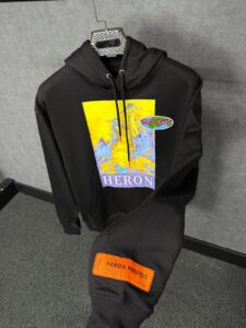 Heron Preston Hoodie Black, Gele Zwaan - Afbeelding 2
