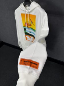 Heron Preston Hoodie White, Oranje Zwaan - Afbeelding 2