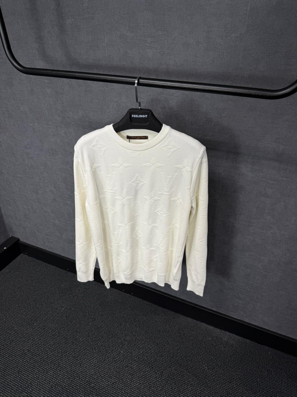 Louis Vuitton White Sweater Monogram - Afbeelding 1